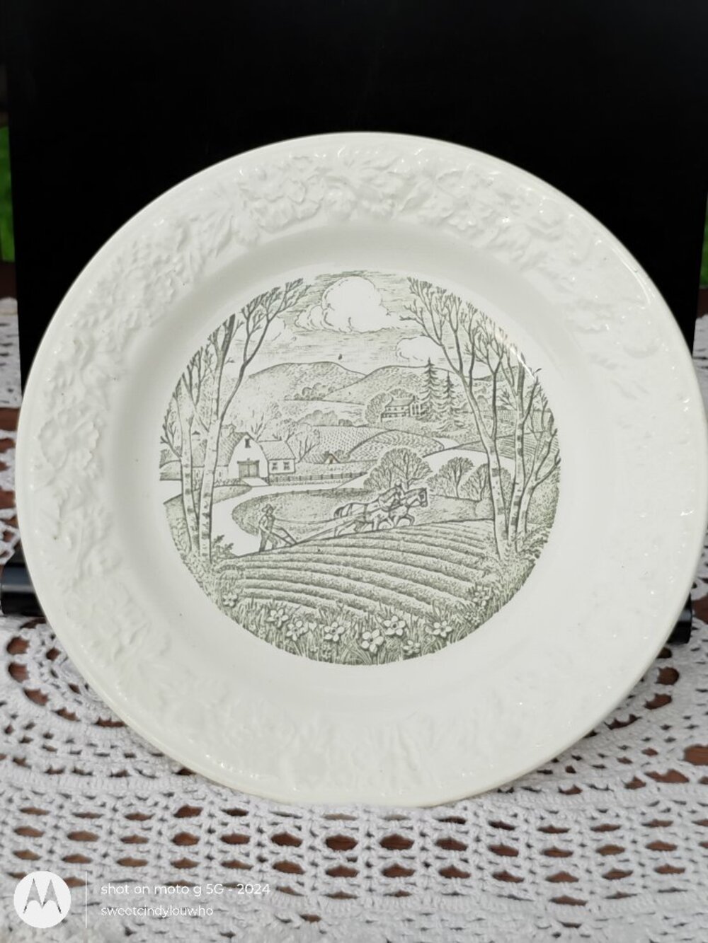 bread or dessert plate orphan Pastoral pattern by Taylor Smith Taylor 1940s-50s